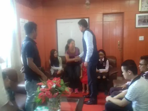 CWSN students meeting the DC of Kohima, 2017