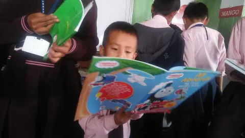 CBS students during the Book Fair 