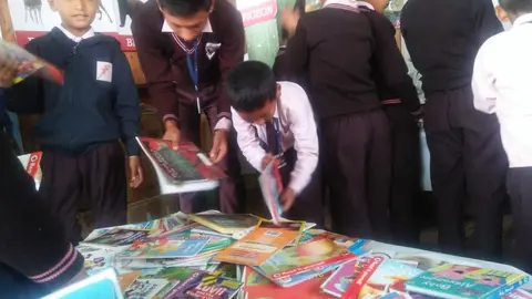 CBS students during the Book Fair 