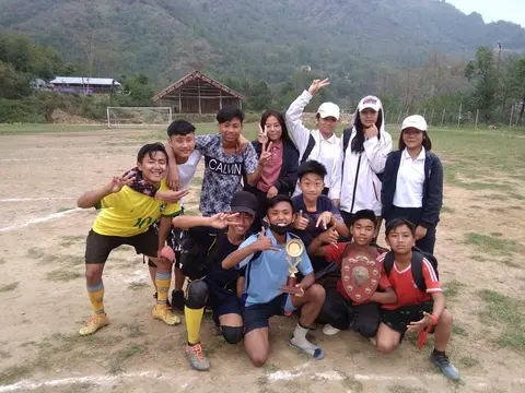 One more pic with the Winner of the football match