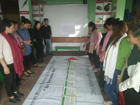 Key teachers Ms. Adaphro Pfozhe and Ms. Visienuo Chusi conducted training session on ‘Inclusive Day’ at Cherry Blossoms School, Kohima.