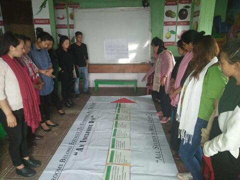 Key teachers Ms. Adaphro Pfozhe and Ms. Visienuo Chusi conducted training session on ‘Inclusive Day’ at Cherry Blossoms School, Kohima. Key teachers Ms. Adaphro Pfozhe and Ms. Visienuo Chusi conducted training session on ‘Inclusive Day’ at Cherry Blossoms School, Kohima.