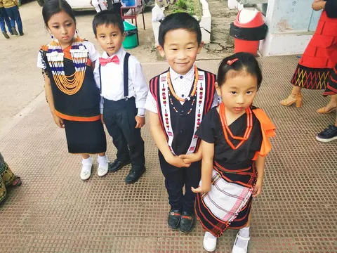 CBS Students in traditional attires - Behind the scenes during 'RAISE Your Hands for Inclusion' Campaign(OCT 29TH - OCT 30TH, 2018) - ZONAL MEET ON INCLUSIVE CHILDREN PARLIAMENT