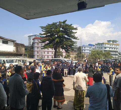 Glimpse of the crowd during 'Ring the Bell' activity conducted after Umang Festival on 20th of March 2019. Glimpse of the crowd during 'Ring the Bell' activity conducted after Umang Festival on 20th of March 2019.